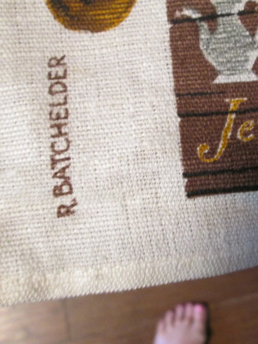 Vtg Unused Williamsburg Va Calendar linen tea towel Gov Mansion R Batchelder